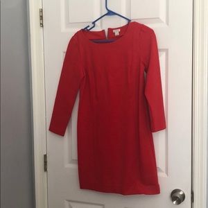 Red long sleeve Jcrew dress